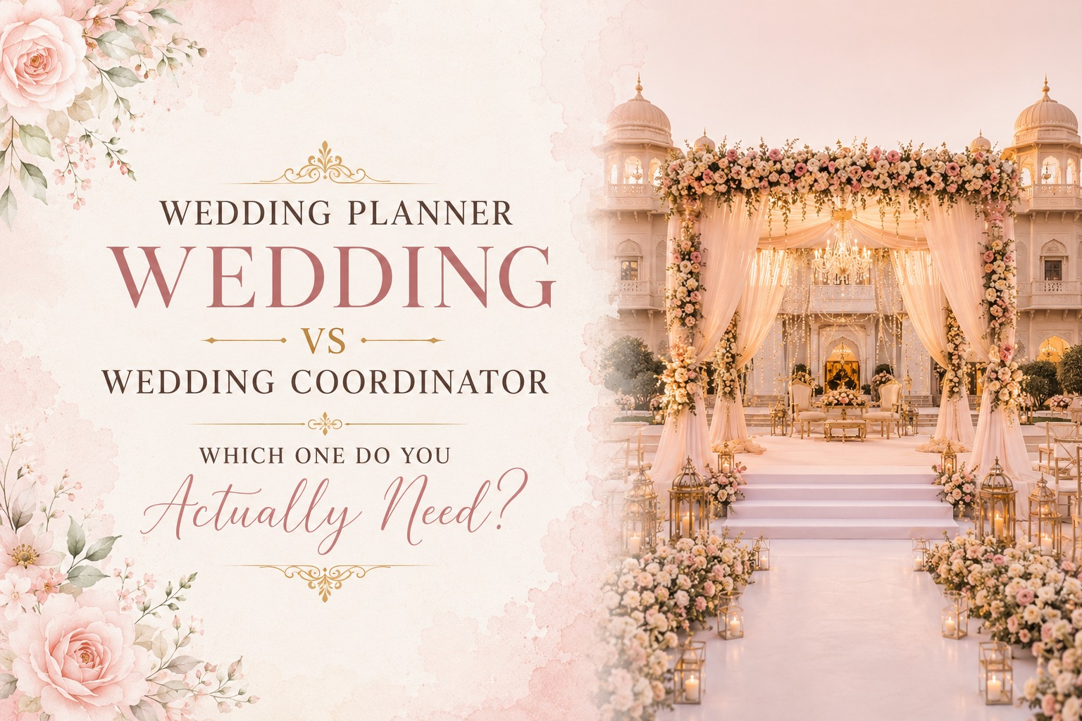 Wedding Planner vs Wedding Coordinator: Which One Do You Actually Need?